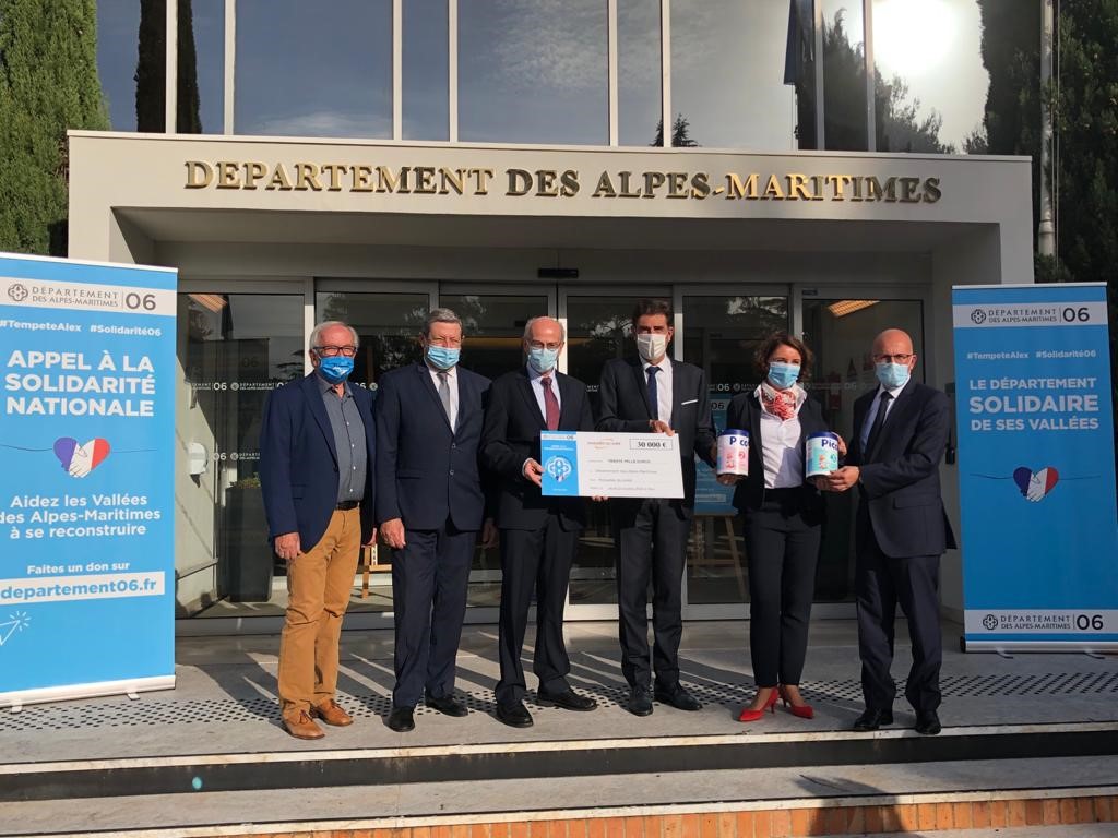 remise de don sinistres alpes maritimes